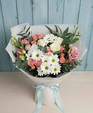 Букет цветов из:  Розы, Лизиантусы и Хризантемы #REPLACE_PRED# Высокая Гора Татарстан