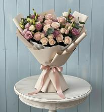 Букет цветов из:  Розы и Лизиантусы в Высокая Гора Татарстан