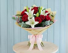 Букет цветов из:  Лилии и Розы в Высокая Гора Татарстан