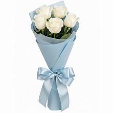Букет 5 Белых роз Проуд в Высокая Гора Татарстан