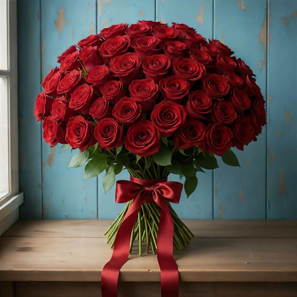 Букет Красные розы Блэк Меджик в Высокая Гора Татарстан