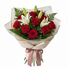Букет цветов из:  Лилии и Розы в Высокая Гора Татарстан