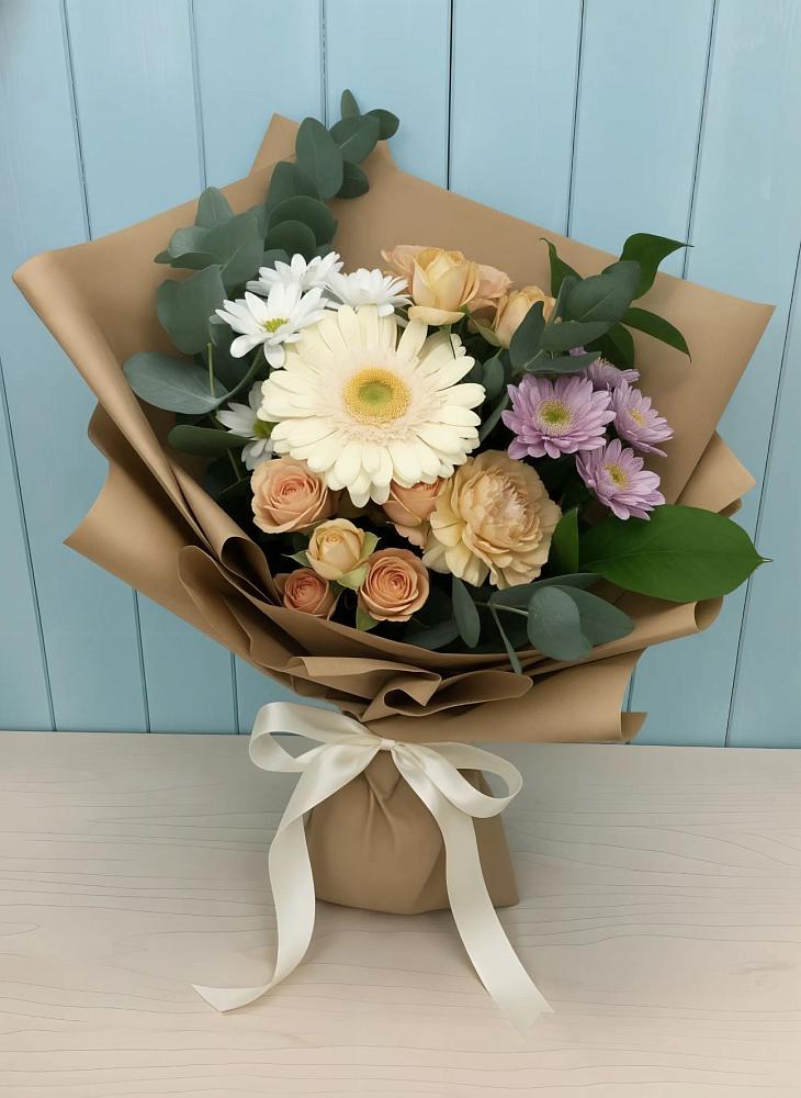 Букет цветов из: Герберы и Хризантемы в Высокая Гора Татарстан