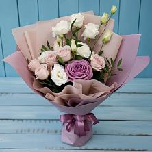 Букет цветов из:  Розы и Лизиантусы в Высокая Гора Татарстан