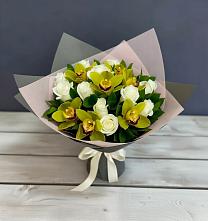 Букет цветов из:  Орхидеи и Розы в Высокая Гора Татарстан