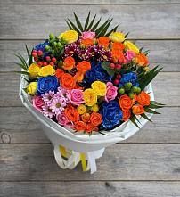 Букет цветов из:  Розы и Хризантемы в Высокая Гора Татарстан