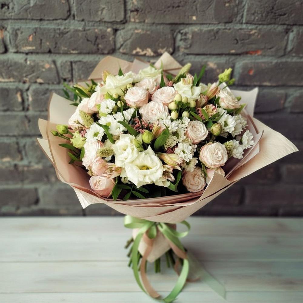 Букет цветов из: Альстромерии, Розы и Хризантемы в Высокая Гора Татарстан