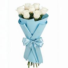 Букет 7 белых роз Проуд в Высокая Гора Татарстан