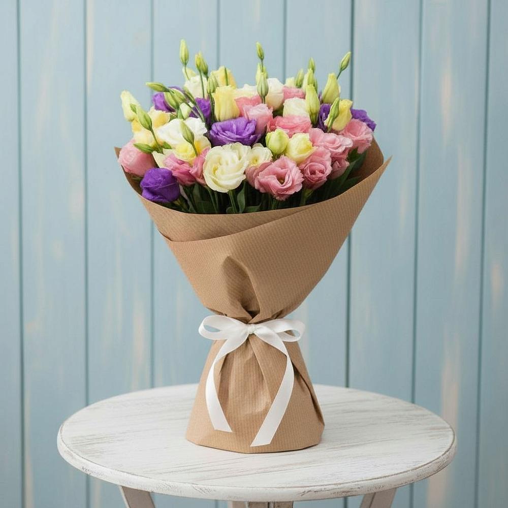 Букет цветов из: Лизиантусы в Высокая Гора Татарстан