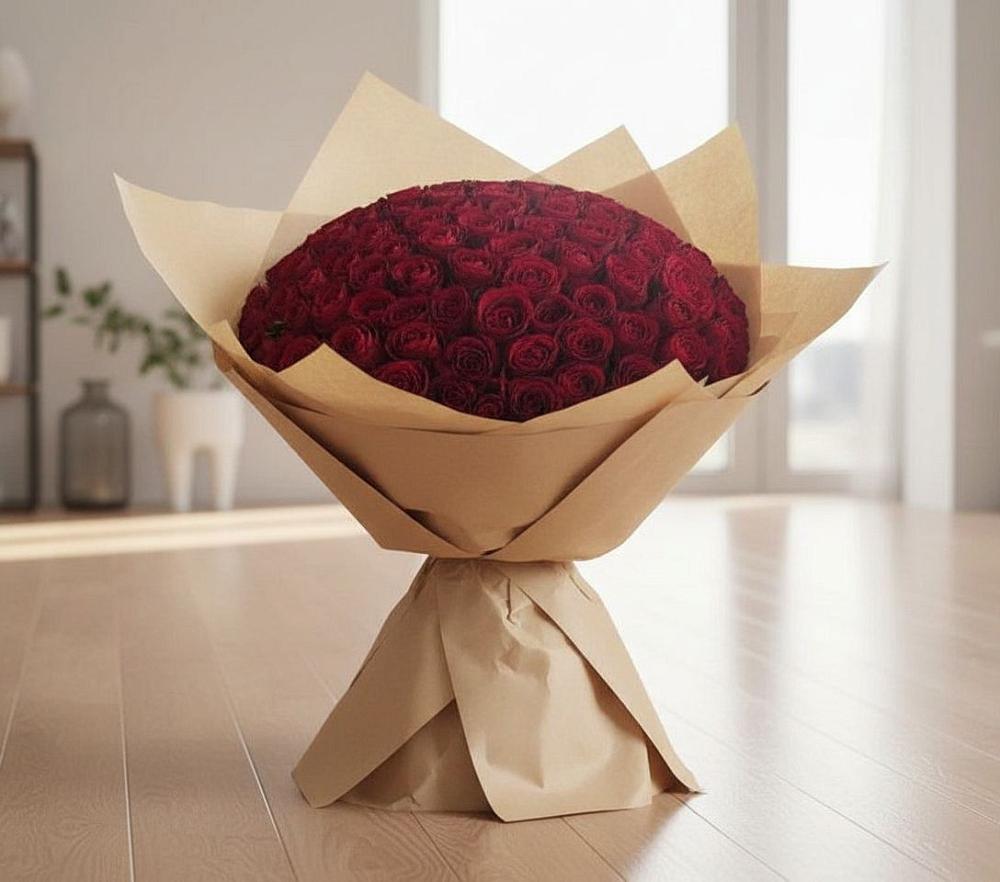 Букет 101 Красная роза в Высокая Гора Татарстан