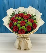 Букет цветов из:  Розы и Хризантемы в Высокая Гора Татарстан