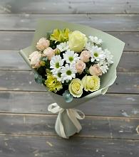Букет цветов из:  Альстромерии, Розы и Хризантемы в Высокая Гора Татарстан