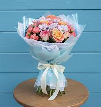 Букет цветов из:  Хризантемы и Розы в Высокая Гора Татарстан