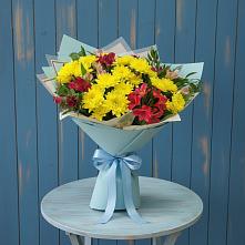 Букет цветов из:  Альстромерии и Хризантемы в Высокая Гора Татарстан