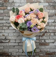 Букет цветов из:  Розы, Лизиантусы и Гвоздики #REPLACE_PRED# Высокая Гора Татарстан